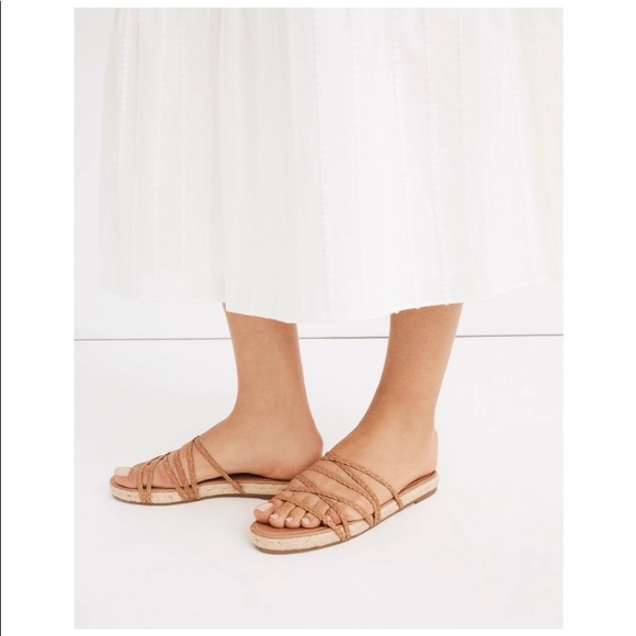 NWT/Madewell Leather Slide Sandals - Picture 1 of 12